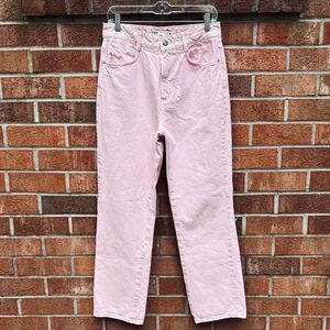 Zara Pink Straight Leg Jeans sz 6
